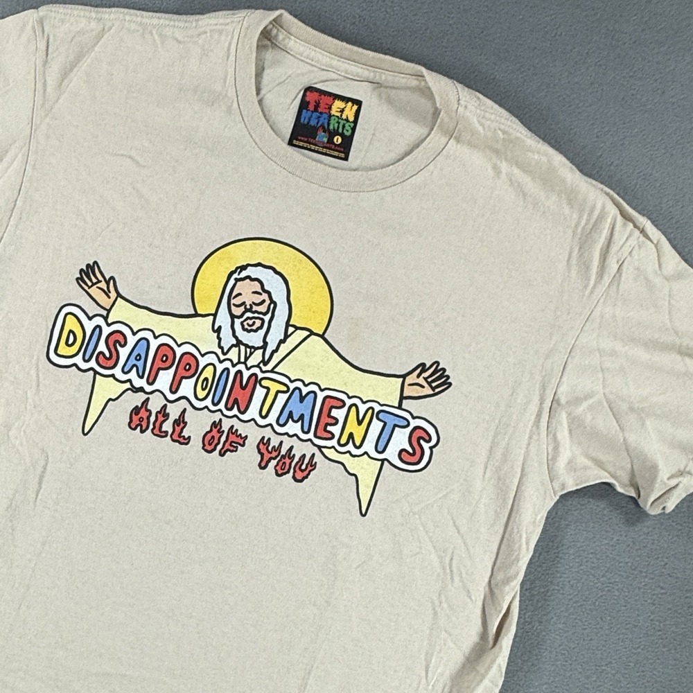 Teen Hearts God's Disappointments Short Sleeve T-Shirt Large L Funny‎